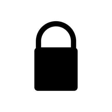 Asma kilit ikon vektör tasarım şablonları basit ve modern konsept