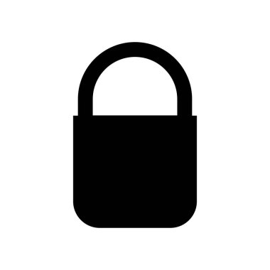 Asma kilit ikon vektör tasarım şablonları basit ve modern konsept