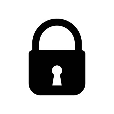 Asma kilit ikon vektör tasarım şablonları basit ve modern konsept