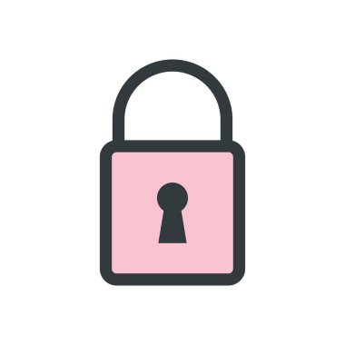 Asma kilit ikon vektör tasarım şablonları basit ve modern konsept