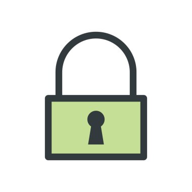 Asma kilit ikon vektör tasarım şablonları basit ve modern konsept