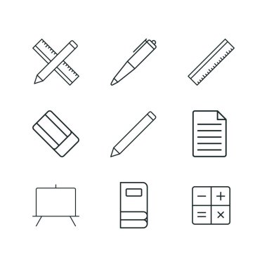 Kırtasiye simgesi vektör tasarım şablonları basit ve modern konsept