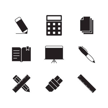 Kırtasiye simgesi vektör tasarım şablonları basit ve modern konsept