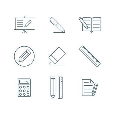 Kırtasiye simgesi vektör tasarım şablonları basit ve modern konsept