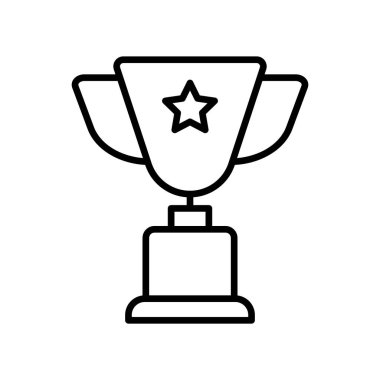 Kupa ikonu vektör tasarım şablonları basit ve modern konsept