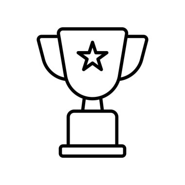 Kupa ikonu vektör tasarım şablonları basit ve modern konsept