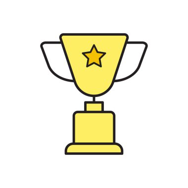 Kupa ikonu vektör tasarım şablonları basit ve modern konsept