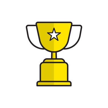 Kupa ikonu vektör tasarım şablonları basit ve modern konsept