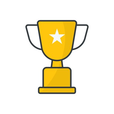 Kupa ikonu vektör tasarım şablonları basit ve modern konsept