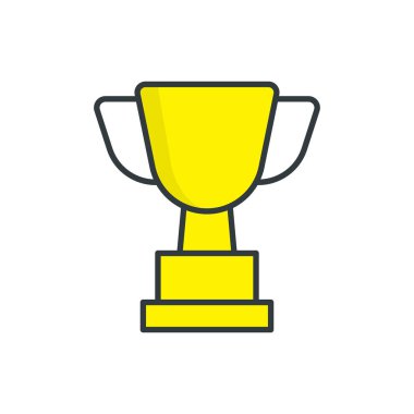 Kupa ikonu vektör tasarım şablonları basit ve modern konsept