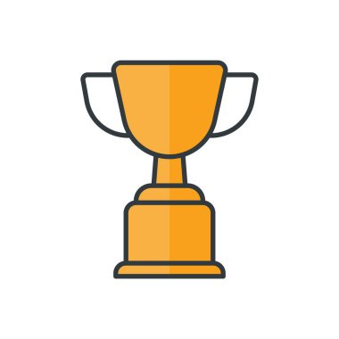 Kupa ikonu vektör tasarım şablonları basit ve modern konsept