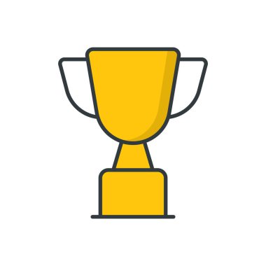 Kupa ikonu vektör tasarım şablonları basit ve modern konsept