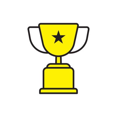 Kupa ikonu vektör tasarım şablonları basit ve modern konsept