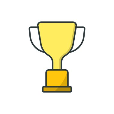 Kupa ikonu vektör tasarım şablonları basit ve modern konsept