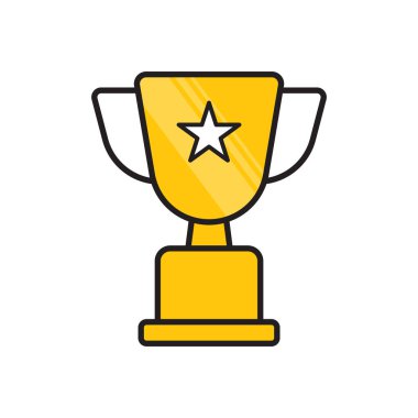 Kupa ikonu vektör tasarım şablonları basit ve modern konsept