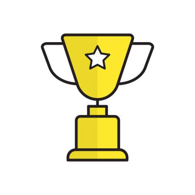 Kupa ikonu vektör tasarım şablonları basit ve modern konsept