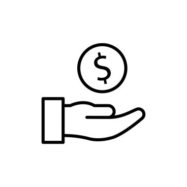 Maaş simgesi tasarım şablonları basit ve modern konsept