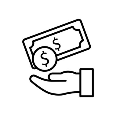 Maaş simgesi tasarım şablonları basit ve modern konsept