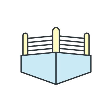 Boks halka ikonu vektör tasarım şablonları basit ve modern konsept