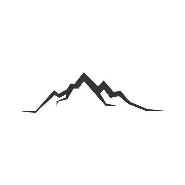 在白色背景下隔离的山区标识向量设计模板 图库插图