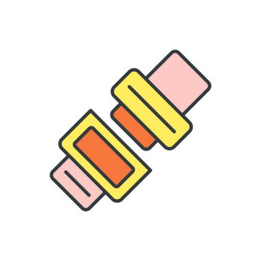 Otomobil Koltuğu Kemeri simgesi vektör tasarım şablonları basit ve modern konsept