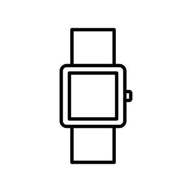 Akıllı saat simgesi vektör tasarımı şablonları beyaz arkaplanda izole edilmiş basit ve modern konsept