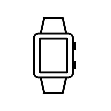 Akıllı saat simgesi vektör tasarımı şablonları beyaz arkaplanda izole edilmiş basit ve modern konsept