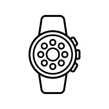 Akıllı saat simgesi vektör tasarımı şablonları beyaz arkaplanda izole edilmiş basit ve modern konsept