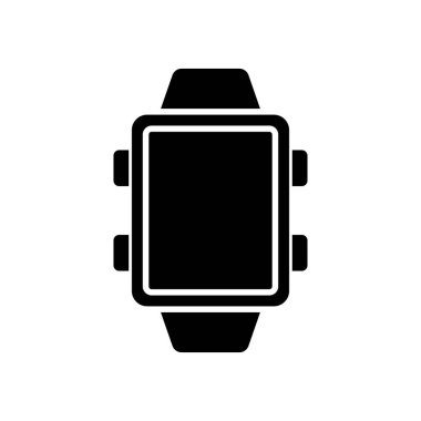 Akıllı saat simgesi vektör tasarımı şablonları beyaz arkaplanda izole edilmiş basit ve modern konsept