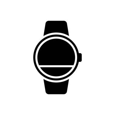 Akıllı saat simgesi vektör tasarımı şablonları beyaz arkaplanda izole edilmiş basit ve modern konsept