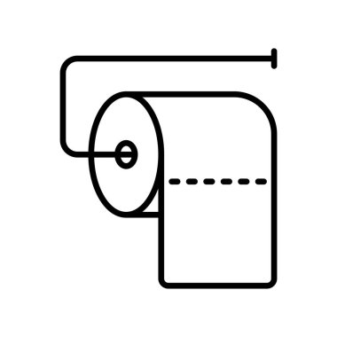 Tuvalet dokusu ikonu vektör tasarımı şablonları basit ve modern konsept, beyaz arkaplan üzerinde izole