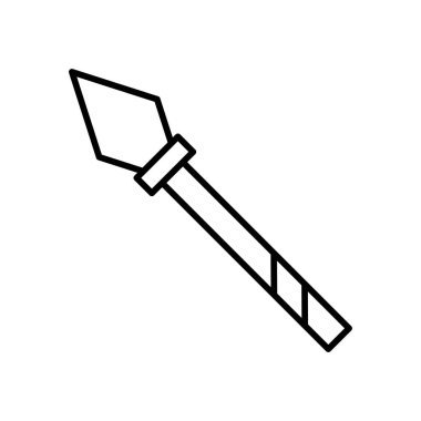 Mızrak simgesi tasarım şablonları basit ve modern konsept, beyaz arkaplan üzerinde izole