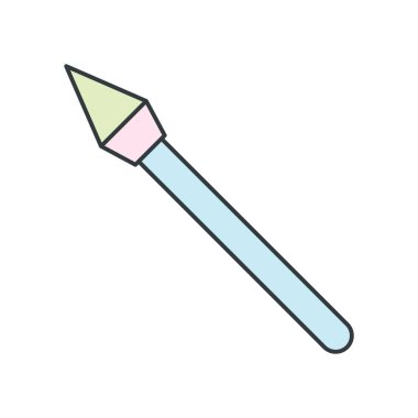 Mızrak simgesi tasarım şablonları basit ve modern konsept, beyaz arkaplan üzerinde izole