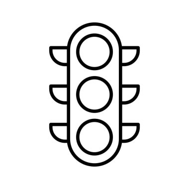 Trafik Işığı simgesi tasarım şablonları basit ve modern konsept, beyaz arkaplan üzerinde izole