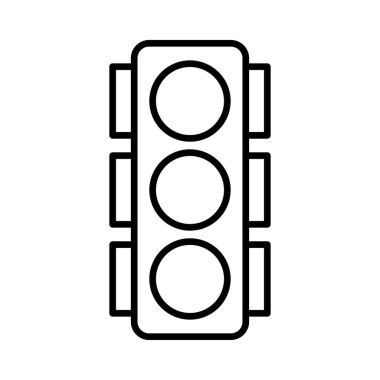 Trafik Işığı simgesi tasarım şablonları basit ve modern konsept, beyaz arkaplan üzerinde izole