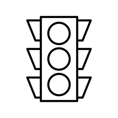 Trafik Işığı simgesi tasarım şablonları basit ve modern konsept, beyaz arkaplan üzerinde izole