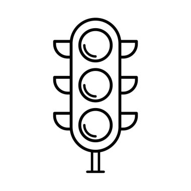 Trafik Işığı simgesi tasarım şablonları basit ve modern konsept, beyaz arkaplan üzerinde izole