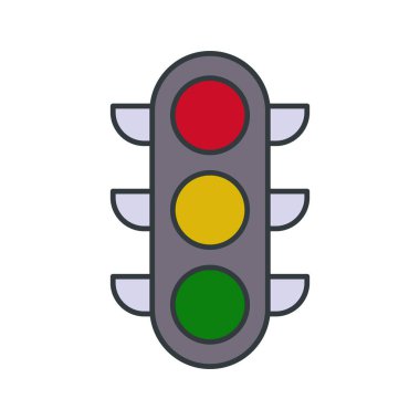 Trafik Işığı simgesi tasarım şablonları basit ve modern konsept, beyaz arkaplan üzerinde izole