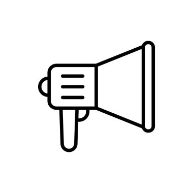 Megafon ikon vektör tasarım şablonları basit ve modern, beyaz arkaplanda izole