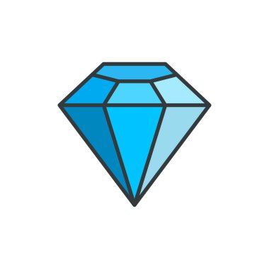 Elmas simgesi tasarım şablonları basit ve modern konsept, beyaz arkaplan üzerinde izole