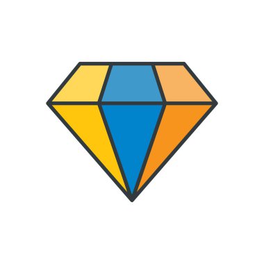 Elmas simgesi tasarım şablonları basit ve modern konsept, beyaz arkaplan üzerinde izole