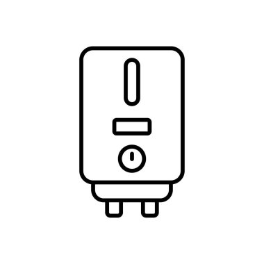 Su ısıtıcısı simge vektör tasarım şablonları beyaz arkaplan üzerinde izole