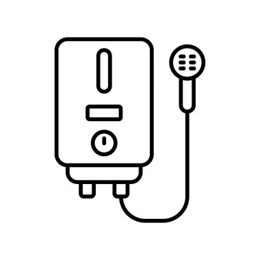 Su ısıtıcısı simge vektör tasarım şablonları beyaz arkaplan üzerinde izole