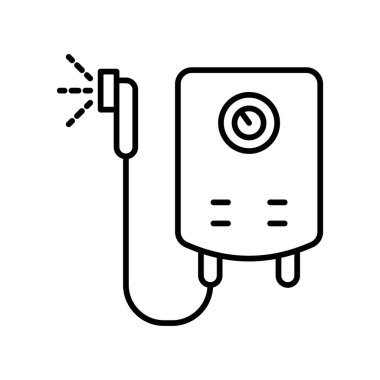 Su ısıtıcısı simge vektör tasarım şablonları beyaz arkaplan üzerinde izole