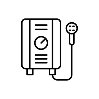 Su ısıtıcısı simge vektör tasarım şablonları beyaz arkaplan üzerinde izole