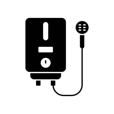 Su ısıtıcısı simge vektör tasarım şablonları beyaz arkaplan üzerinde izole