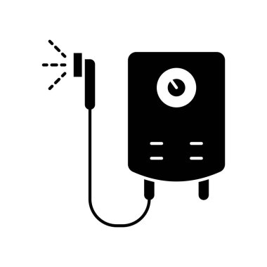 Su ısıtıcısı simge vektör tasarım şablonları beyaz arkaplan üzerinde izole