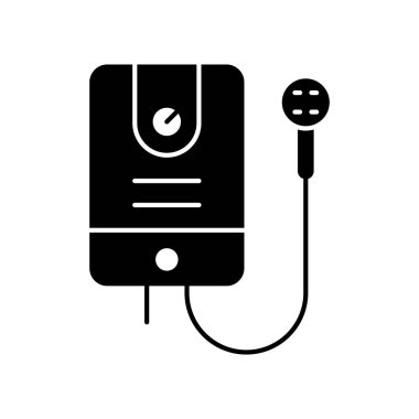 Su ısıtıcısı simge vektör tasarım şablonları beyaz arkaplan üzerinde izole