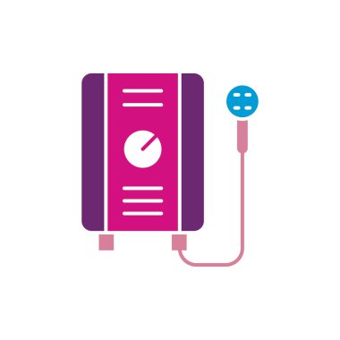 Su ısıtıcısı simgesi vektör tasarım şablonları basit ve modern konsept, beyaz arkaplan üzerinde izole