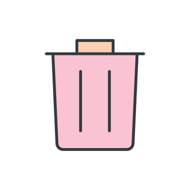 Çöp simgesi tasarım şablonları basit ve modern konsept